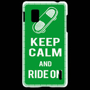 Coque LG Optimus G Keep Calm Ride on Vert