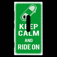 Coque Nokia Lumia 920 Keep Calm Ride on Vert