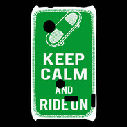 Coque Sony Xperia Typo Keep Calm Ride on Vert