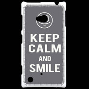 Coque Nokia Lumia 720 Keep Calm Smile Gris