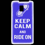 Coque LG P990 Keep Calm Ride on Bleu