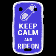 Coque Blackberry Bold 9900 Keep Calm Ride on Bleu