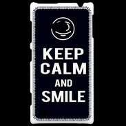 Coque Nokia Lumia 720 Keep Calm Smile Noir