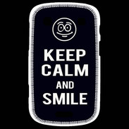 Coque Blackberry Bold 9900 Keep Calm Smile Noir