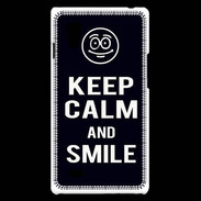 Coque LG Optimus L9 Keep Calm Smile Noir