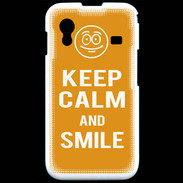 Coque Samsung ACE S5830 Keep Calm Smile Orange