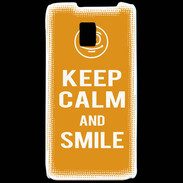 Coque LG P990 Keep Calm Smile Orange