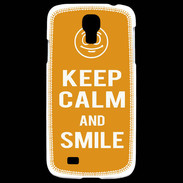 Coque Samsung Galaxy S4 Keep Calm Smile Orange