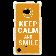 Coque Nokia Lumia 720 Keep Calm Smile Orange