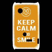 Coque Sony Xperia Typo Keep Calm Smile Orange