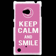 Coque Nokia Lumia 720 Keep Calm Smile Rose