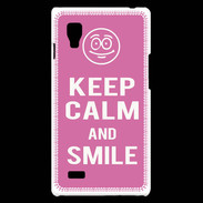 Coque LG Optimus L9 Keep Calm Smile Rose