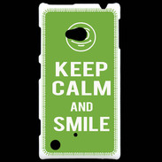 Coque Nokia Lumia 720 Keep Calm Smile Vert