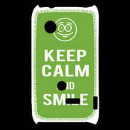 Coque Sony Xperia Typo Keep Calm Smile Vert