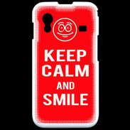 Coque Samsung ACE S5830 Keep Calm Smile Rouge