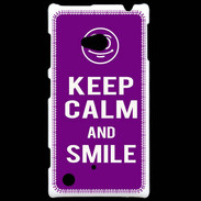 Coque Nokia Lumia 720 Keep Calm Smile Violet