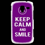 Coque Samsung Galaxy Ace 2 Keep Calm Smile Violet
