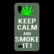 Coque LG Optimus L9 Keep Calm Smoke it Gris