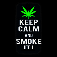 Coque HTC One SV Keep Calm Smoke Noir