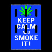 Porte clés Keep Calm Smoke it Bleu