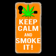 Coque Samsung ACE S5830 Keep Calm Smoke it Orange