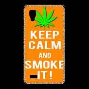 Coque LG Optimus L9 Keep Calm Smoke it Orange
