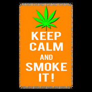 Etui carte bancaire Keep Calm Smoke it Orange