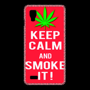 Coque LG Optimus L9 Keep Calm Smoke Rouge