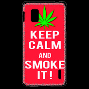 Coque LG Optimus G Keep Calm Smoke Rouge