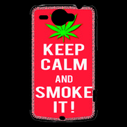 Coque HTC Wildfire G8 Keep Calm Smoke Rouge