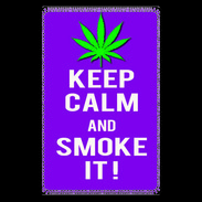 Etui carte bancaire Keep Calm Smoke it Violet