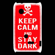 Coque Sony Xperia Typo Keep Calm Stay dark Rouge