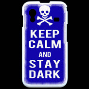 Coque Samsung ACE S5830 Keep Calm Stay dark Bleu