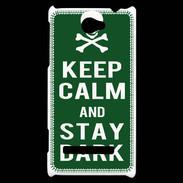 Coque HTC Windows Phone 8S Keep Calm Stay dark Vert