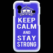 Coque Samsung ACE S5830 Keep Calm Stay strong Bleu