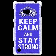 Coque Nokia Lumia 720 Keep Calm Stay strong Bleu