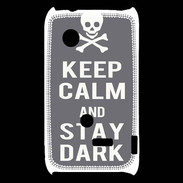 Coque Sony Xperia Typo Keep Calm Stay dark Gris