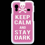 Coque Samsung ACE S5830 Keep Calm Stay dark Rose