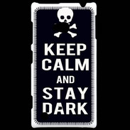 Coque Nokia Lumia 720 Keep Calm Stay dark Noir