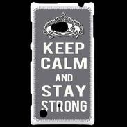 Coque Nokia Lumia 720 Keep Calm Stay strong Gris