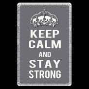 Etui carte bancaire Keep Calm Stay strong Gris