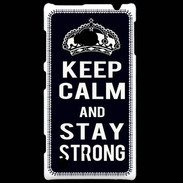 Coque Nokia Lumia 720 Keep Calm Stay strong Noir