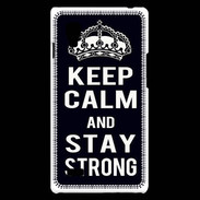 Coque LG Optimus L9 Keep Calm Stay strong Noir