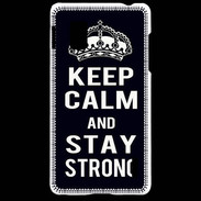 Coque LG Optimus G Keep Calm Stay strong Noir