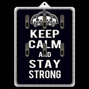 Porte clés Keep Calm Stay strong Noir