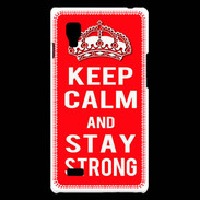 Coque LG Optimus L9 Keep Calm Stay Strong Rouge