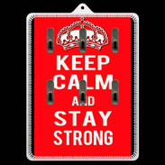Porte clés Keep Calm Stay Strong Rouge