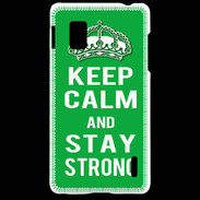 Coque LG Optimus G Keep Calm Stay strong Vert
