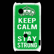 Coque Sony Xperia Typo Keep Calm Stay strong Vert