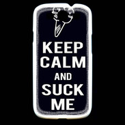 Coque Samsung Galaxy S3 Keep Calm Suck me Noir